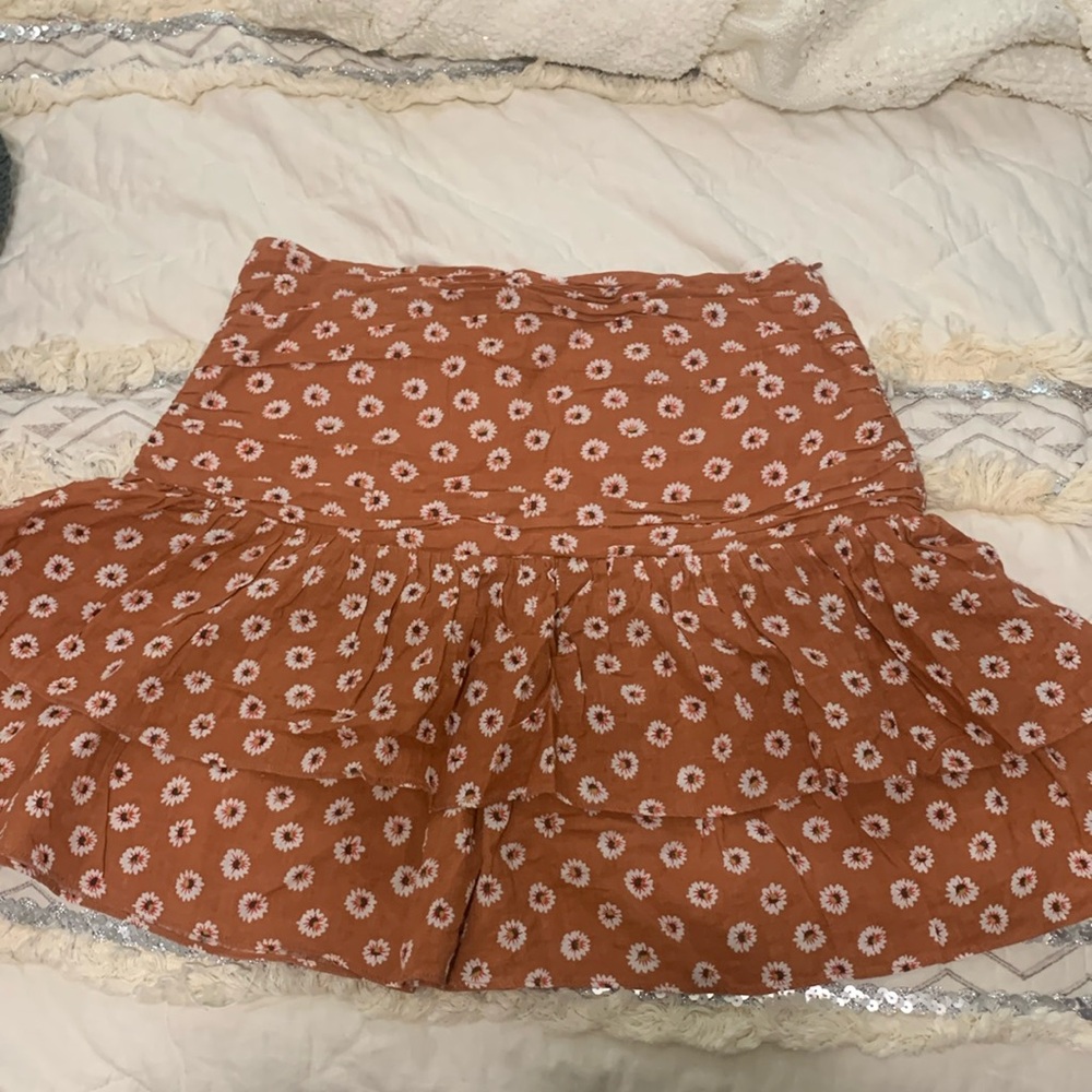 Sabo Skirt Original Pumpkin Floral Skirt Size Medium